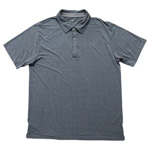 Free Fly Polo Shirt Mens XL Short Sleeve Performance Stretch Bamboo Viscose Gray